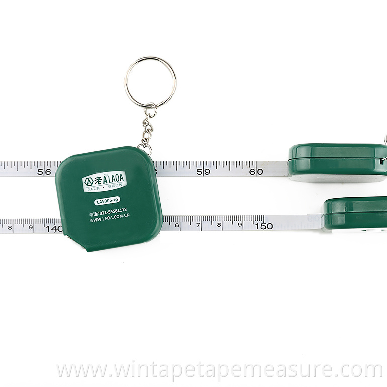 New style customer logo print plastic square shape 1.5 m mini tape measure